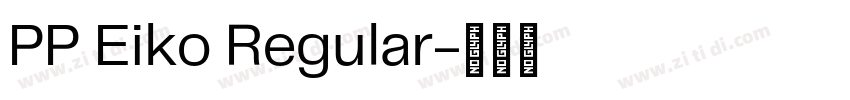 PP Eiko Regular字体转换 PP Eiko Regular字体转换